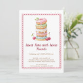 Sweet Celebration Invite – Colorful Donuts Party Kaart (Staand voorkant)