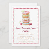 Sweet Celebration Invite – Colorful Donuts Party Kaart (Voorkant / Achterkant)