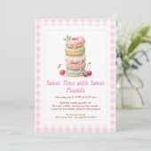 Sweet Celebration Invite – Colorful Donuts Party  Kaart (Staand voorkant)