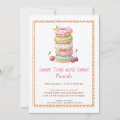 Sweet Celebration Invite – Colorful Donuts Party  Kaart (Voorkant)