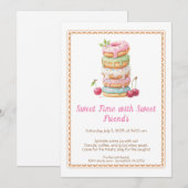 Sweet Celebration Invite – Colorful Donuts Party Kaart (Voorkant / Achterkant)