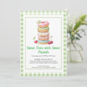 Sweet Celebration Invite – Colorful Donuts Party  Kaart (Staand voorkant)