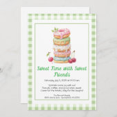 Sweet Celebration Invite – Colorful Donuts Party  Kaart (Voorkant / Achterkant)