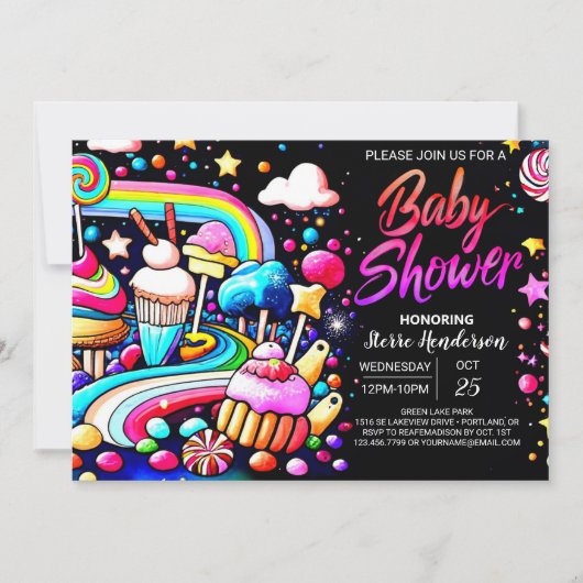 Sweet Celebration Lollipop Baby shower Kaart (Voorkant)