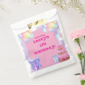 Sweet Celebration: Paarse en roze verjaardag Bedankzakje (Gezegeld)