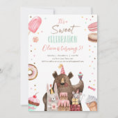 Sweet Celebration Party Animals Girl Birthday Kaart (Voorkant)