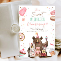 Sweet Celebration Party Animals Girl Birthday