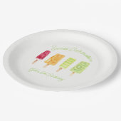 Sweet Celebration Popsicle Verjaardag Papieren Bordje (Gekanteld)