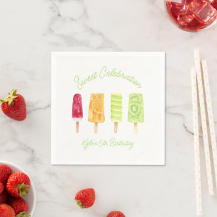 Sweet Celebration Popsicle Verjaardagsfeest Servet