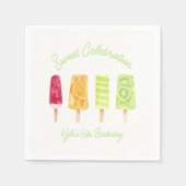 Sweet Celebration Popsicle Verjaardagsfeest Servet (Voorkant)