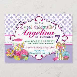 Sweet Celebration Snoep Invitation Kaart