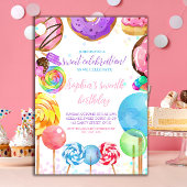 Sweet Celebration Snoep Lollypops Kleurrijk Meisje Kaart