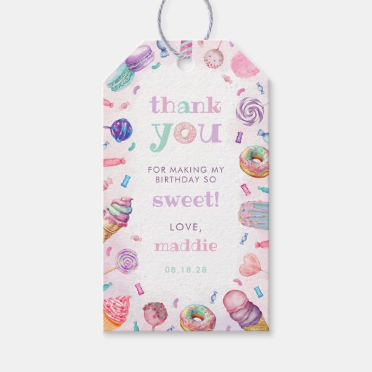 Sweet Celebration Snoep Party Favor Label Cadeaulabel (Voorkant)