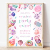 Sweet Celebration Snoep Verjaardag Welkomstbord Poster