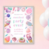 Sweet Celebration Snoep Verjaardag Welkomstbord Poster