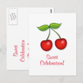 Sweet Celebration uitnodiging (Voorkant / Achterkant)