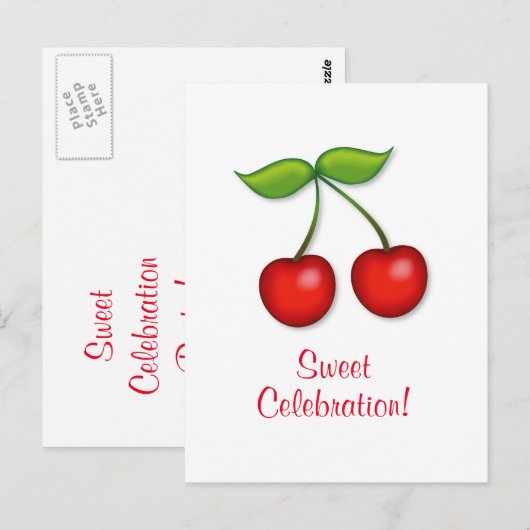 Sweet Celebration uitnodiging (Voorkant / Achterkant)