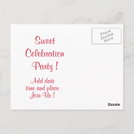 Sweet Celebration uitnodiging (Achterkant)
