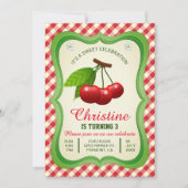 Sweet Celebration | Uitnodiging voor kersen op zat (Voorkant)