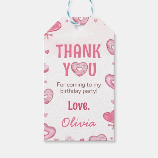 Sweet Celebration Verjaardag Dank u Label Cadeaulabel (Voorkant)