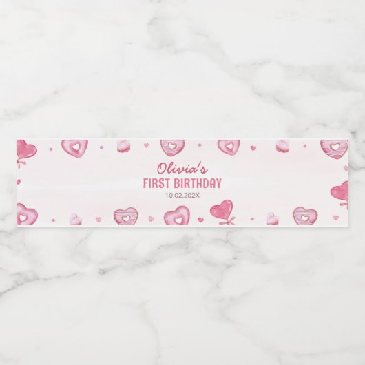 Sweet Celebration Verjaardag Waterfles Label Waterfles Etiket (Enkel label)