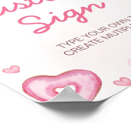 Sweet Celebration Verjaardagsfeesttafel Teken Poster (Hoek)