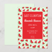 Sweet Celebration Watermeloen Patroon Lichtgroen Kaart (Voorkant / Achterkant)