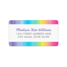 Sweet Celebration Waterverf Rainbow Address Label