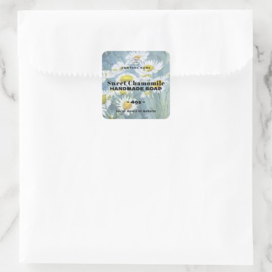 Sweet Chamomile Soap Square Sticker (Tas)