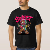 Sweet Chaos – Graffiti Gingerbread Christmas Shirt (Voorkant)