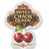 Sweet Chaos Queen Cherry Sticker (Voorkant)