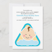 Sweet Cheeks Baby Boy Douche Uitnodiging (Voorkant)
