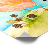 Sweet Cheery Chickens Afdrukken Poster (Hoek)