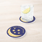 Sweet Cheesy Dreams Cute Moon & Stars Persoonlijk Zandsteen Onderzetter (Zijkant)