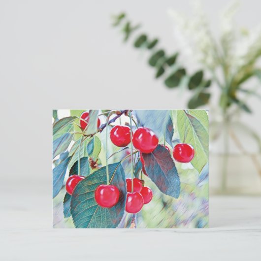Sweet Cherries Briefkaart (Staand voorkant)