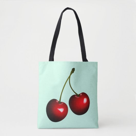 Sweet Cherries Canvas tas - Kies kleur (Voorkant)