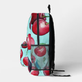 Sweet cherries colorful watercolor cherry art  bedrukte rugzak (Rechts)