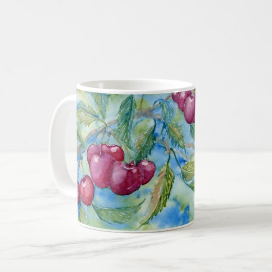 "Sweet Cherries" Koffiekoffie-Mok Koffiemok (Voorkant links)