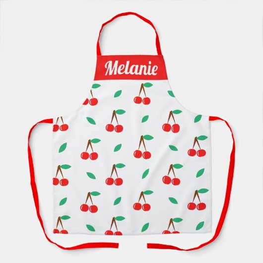 Sweet Cherries Pattern on White Personalized Schort (Voorkant)
