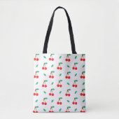Sweet Cherries Pattern on White Tote Bag (Voorkant)