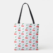 Sweet Cherries Pattern on White Tote Bag (Achterkant)