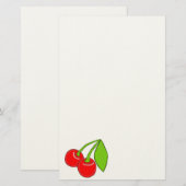 Sweet Cherries Stationery Briefpapier (Voorkant / Achterkant)