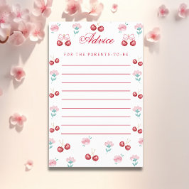 Sweet Cherry Baby shower Advies Kaarten