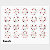 Sweet Cherry Baby shower Ronde Sticker (Vel)