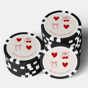 Sweet Cherry Bachelorette Party Favoriet Poker Chi Poker Chips