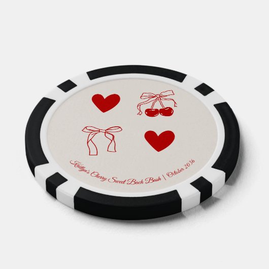 Sweet Cherry Bachelorette Party Favoriet Poker Chi Poker Chips (Enkel)