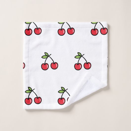 Sweet Cherry Bath Towel Set Bad Handdoek (Wasdoekje)