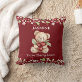 Sweet Cherry Bear Name Pillow Kussen (Deken)
