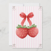 Sweet Cherry Birthday – Roze & Witte Elegantie Kaart (Achterkant)