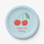 Sweet Cherry Birthday Theme Paper Bord (Voorkant)